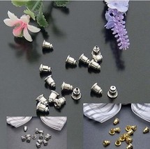 Bullet Cone Earring Backs  Gold &amp; Silver Plated Stopper Ear Post Nuts - £1.33 GBP+