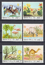Qatar 238-243 MNH Reptiles Animals Birds Flowers Nature ZAYIX 1223S0050 - $71.00