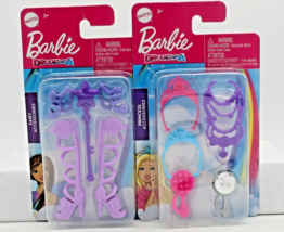 Barbie Dreamtopia Fairy &amp; Princess Accessories 2 pk Shoes Wand Tiaras Necklace - £6.30 GBP