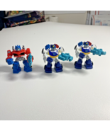 3 Playskool Heroes Transformers Rescue Bots OPTIMUS PRIME &amp; Chase The Po... - £17.43 GBP