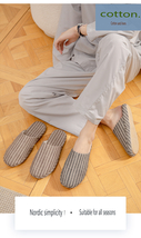 Sealed edging cotton and linen slippers for men and women - $29.99