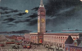 Ferry Building Night View Moon Clock San Francisco California CA Postcard E01 - £8.64 GBP