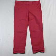 LOFT 6P Red Marisa Skinny Ankle Stretch Womens Chino Pants - $18.19