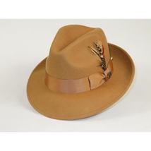 Men Bruno Capelo Hat Australian Wool Fedora Untouchable EXECUTIVE EX323 Camel image 5