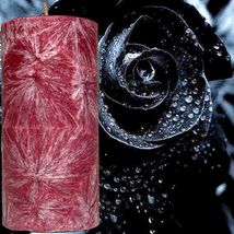 Black Rose &amp; Oud Scented Palm Wax Pillar Candle - £20.03 GBP+