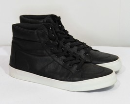 Old Navy Men&#39;s High Top Shoe Size 10 Vegan Sneaker Boot Black Lace Up - £31.13 GBP