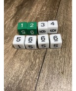 NFL Rush Zone Board Game Replacement Pieces White/Green Dice - £7.90 GBP