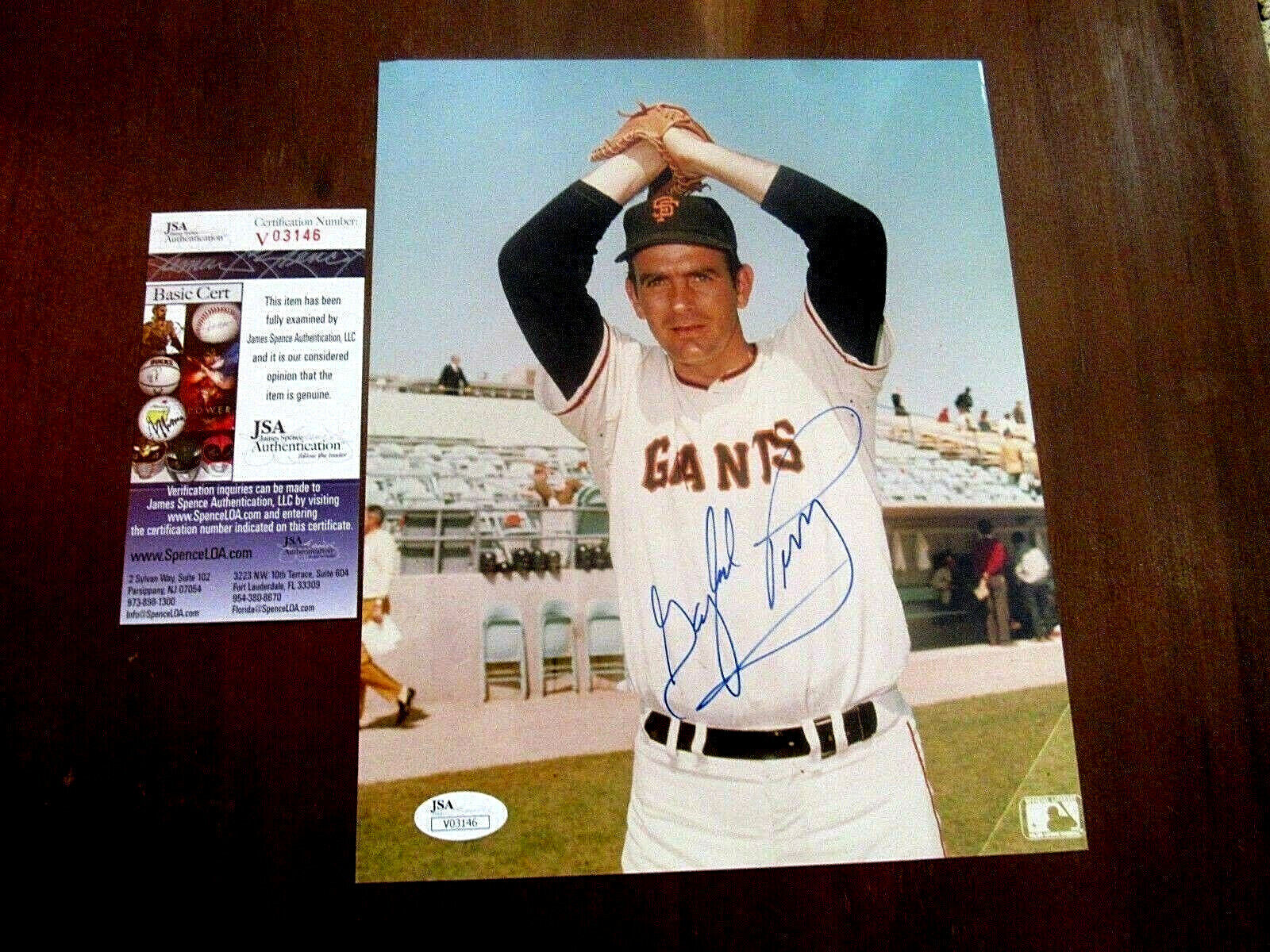 GAYLORD PERRY SAN FRANCISCO GIANTS HOF SIGNED AUTO VINTAGE COLOR 8X10 PH... - $39.59
