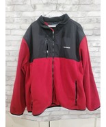 Vintage 90s Tommy Hilfiger Fleece Full Zip Jacket Pullover Black Red Men... - $23.00