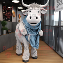 Silver Beef Stroganoff mascot costume character dressed with a Boyfriend Jeans a - $1,229.00