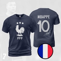 France Mbappe Three-Time Champions 3 Stars World Cup 2022 Navy T-Shirt  - $29.99+