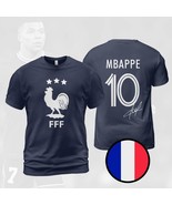 France Mbappe Three-Time Champions 3 Stars World Cup 2022 Navy T-Shirt  - $41.01 CAD+