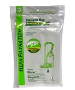 DVC HEPA Vacuum Bags Designed To Fit Type H Riccar and Simplicity Canist... - $16.95