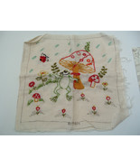 Vintage bucilla happy frog pillow crewel embrioidery pillow kit partial ... - £15.53 GBP