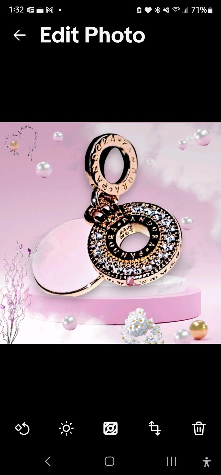 Pandora Rose Gold Crown O Dangle Charm US SELLERUS SELLER  Item image 3