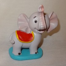 Circus Elephant Figurine Trunk Up 3” Gray Plastic Toy - £7.84 GBP
