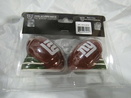 New York Giants Football Shaped Salt and Pepper Ceramic Shaker Set - £13.58 GBP