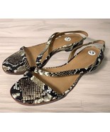 Madewell Heidi Slingback Snake Print Strappy Sandals With Low Block Heel... - $324.25 MXN