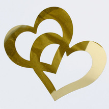 Double Heart Cutouts Plastic Shapes Confetti Die Cut FREE SHIPPING - £5.49 GBP
