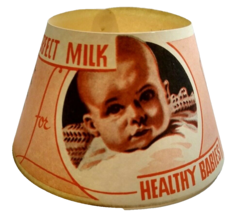 Milk Baby Bottle Collar Healthy Babies Original Wolf Envelope Co. Vintag... - £19.80 GBP