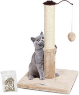 22&quot; Cat Scratching Post, Natural Sisal Scratchers Trees for Indoor Cats ... - £9.90 GBP