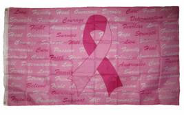 3X5 Breast Cancer Awareness Pink Ribbon Scriptures Flag 5X3 Grommets 100D - $16.99