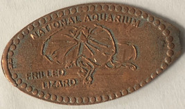 National Aquarium Pressed Elongated Penny Frilled Lizard PP1 - £3.90 GBP