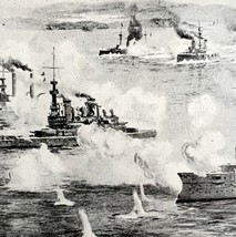 Naval Battle Santiago Victorian 1898 Print Cuba&#39;s Freedom Spanish War DWU15 - $560.03 MXN