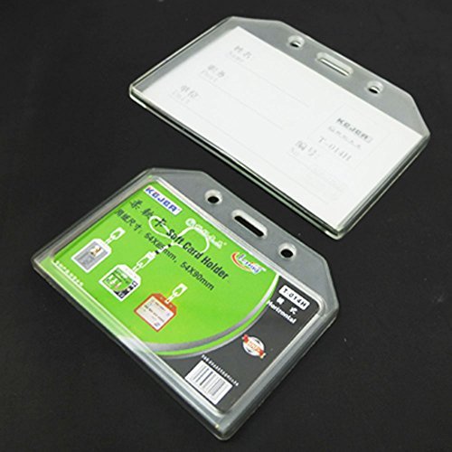 Bluemoona 5 Pcs - Soft ID Card Holder Badge Premium Specialist Office Business C