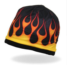 Sublimated Flames KHC1023 Fire Beanie Hat Polyester Acrylic Adult One Size - £12.46 GBP