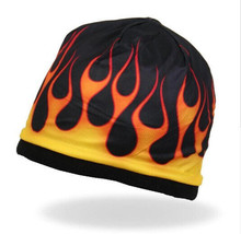 Sublimated Flames KHC1023 Fire Beanie Hat Polyester Acrylic Adult One Size - £11.84 GBP