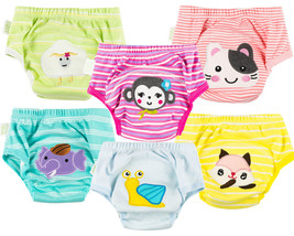 6 Pieces Set Potty Toilet Training Pants Trainers for babies kids Girls ... - £19.37 GBP