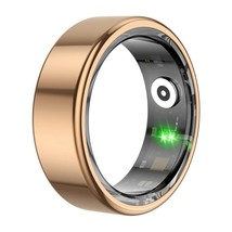 Smart Ring Heart Rate, Blood Oxygen, and Sleep Monitoring Gold &amp; Black - £20.94 GBP