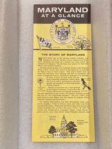 1960's Maryland At A Glance Quad Folded Pamphlet *Pre-Owned/Nice* ff1 - $14.99