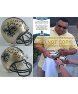 Willie Roaf HOF signed New Orleans Saints mini football helmet COA proof... - $138.59