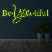 ( 39&quot; x 16&quot; ) Glowing Vinyl Wall Decal Inspirational Quote Be*You*tiful ... - $46.82