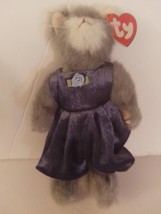 TY Attic Treasure Whiskers the Grey Cat 8&quot; Tall Retired Mint With All Tags - £15.45 GBP