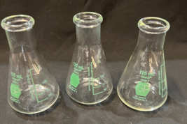 Kimble KIMAX 125ml Glass Graduated Erlenmeyer Flask Narrow Mouth - Lot of 3 - £17.25 GBP
