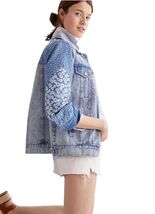 Anthropologie Avec Les Filles Patchwork Denim Jacket Women’s Size M Boho - $127.71