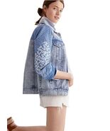 Anthropologie Avec Les Filles Patchwork Denim Jacket Women’s Size M Boho - $127.71