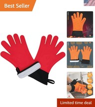 Ekogrips+ Red Silicone Oven Gloves with Fingers - Waterproof &amp; Heat Resi... - $644.52 MXN