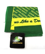 Vintage JOHN DEERE All Over Logo Nothing Runs Like Handkerchief Bandana ... - $14.99
