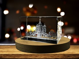 LED Base included | St. Basil’s Cathedral 3D Engraved Crystal Keepsake Souvenir - £31.96 GBP+