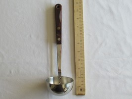 Saladmaster Riveted Wooden Handle Cooking Serving Utensil Soup Ladle ~11&quot; - £19.60 GBP