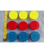 LOT 9 Replacement Coins compatible Fisher Price Cash Register 926 &amp; 1975... - $16.06 CAD