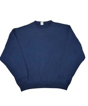 Vintage Russell Athletic Sweatshirt Blank Mens 2XL Blue Crewneck Pullover - $35.65