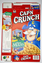 1999 Empty Cap&#39;n Crunch Disney Mulan 22OZ Cereal Box SKU U200/275 - £14.27 GBP