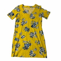 Draper James Summerall Hillsboro Yellow Floral V-Neck Pima Cotton T-shir... - £18.87 GBP