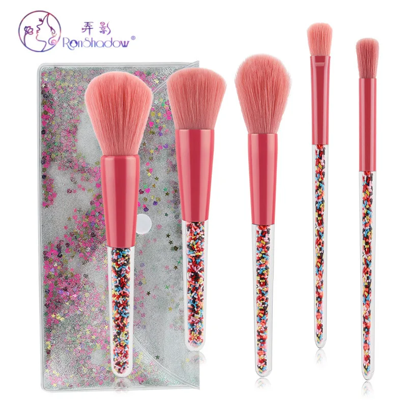 Pink Eyelash Eyebrow Makeup Brush Cute Korean Cosmetics Bag Foundation Powder Ey - $51.85