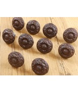 10 Ornate Drawer Knobs Pulls Handles Rustic Cast Iron Kitchen Cabinet Fl... - $532.69 MXN